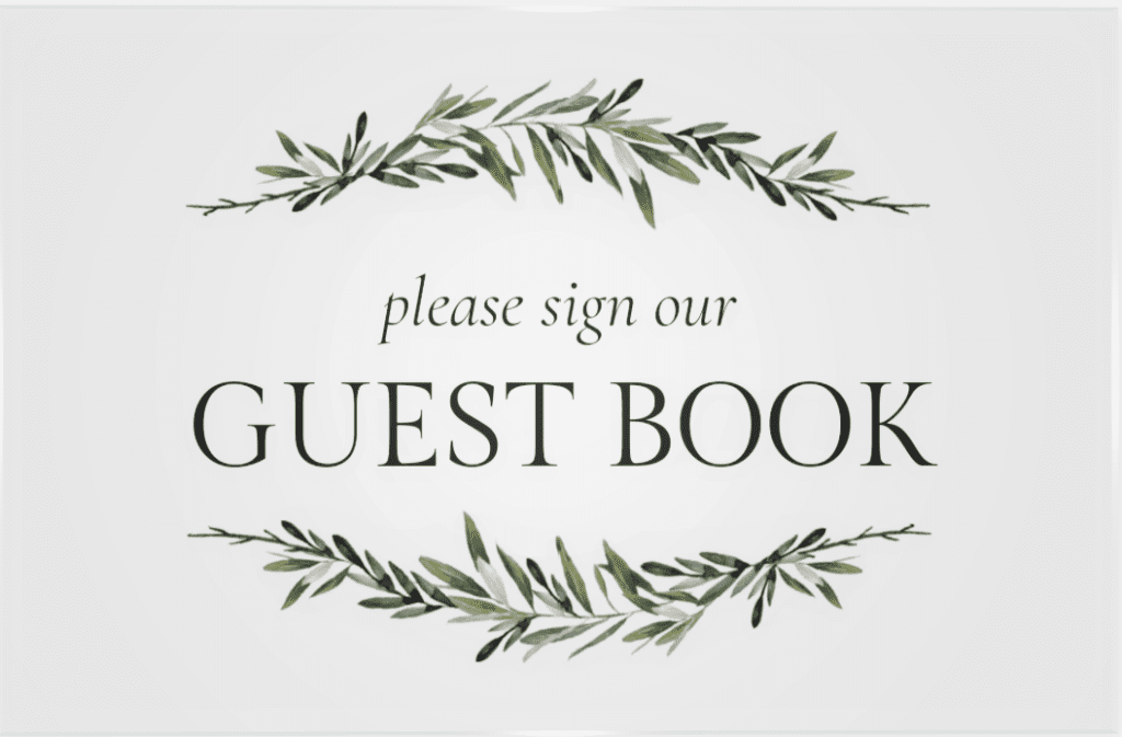 The Best Wedding Signage 2025 - guest book